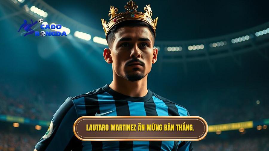 2. Lautaro Martinez ăn mừng bàn thắng.